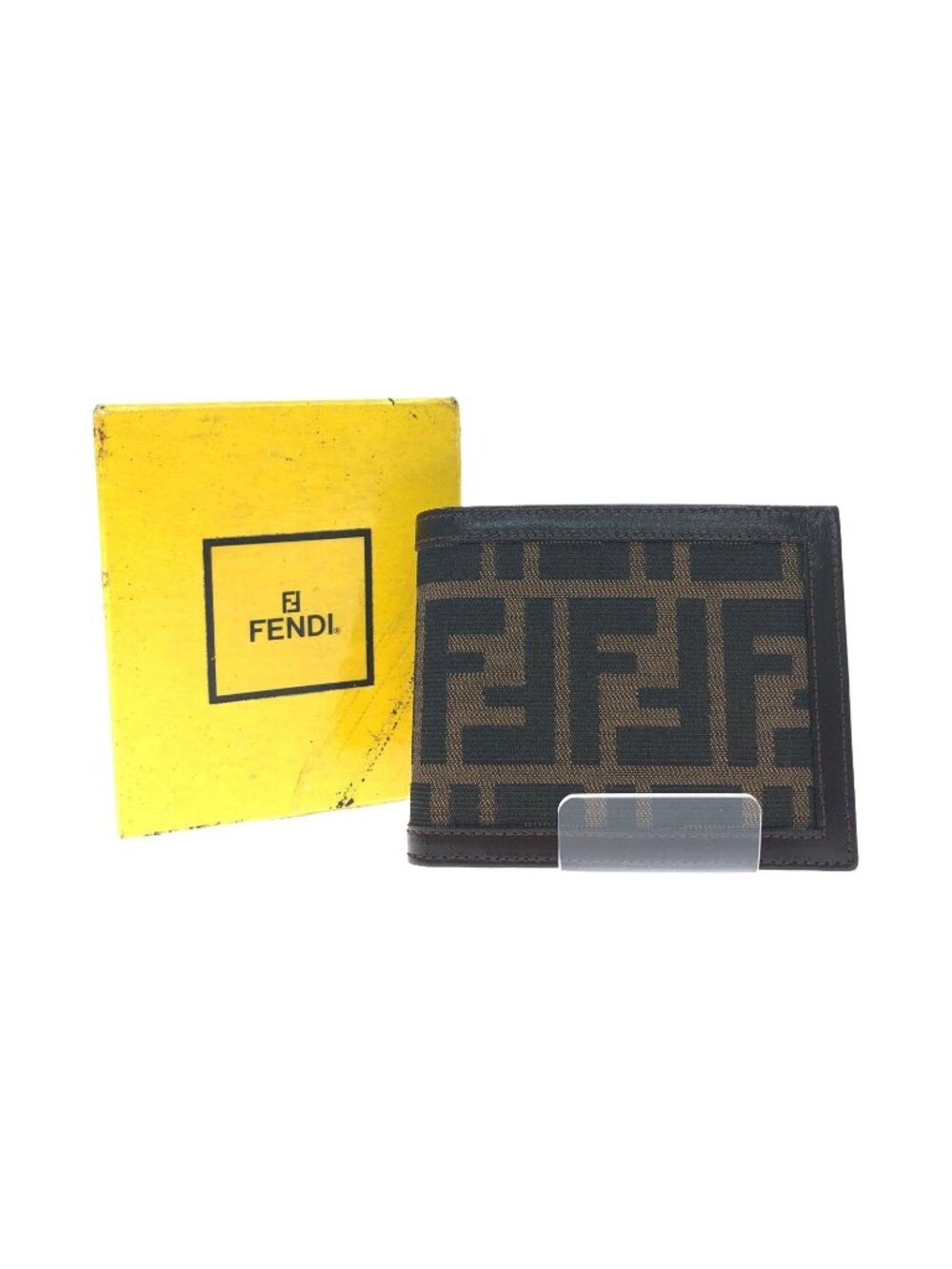Fendi Bifold Wallet Vintage Zucca Canvas x leather